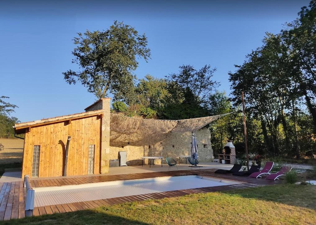 Gite Campagne Famille 15 Pers Piscine Chauffee Jeux Enfants Petanque Saint-Sauvy Exterior photo