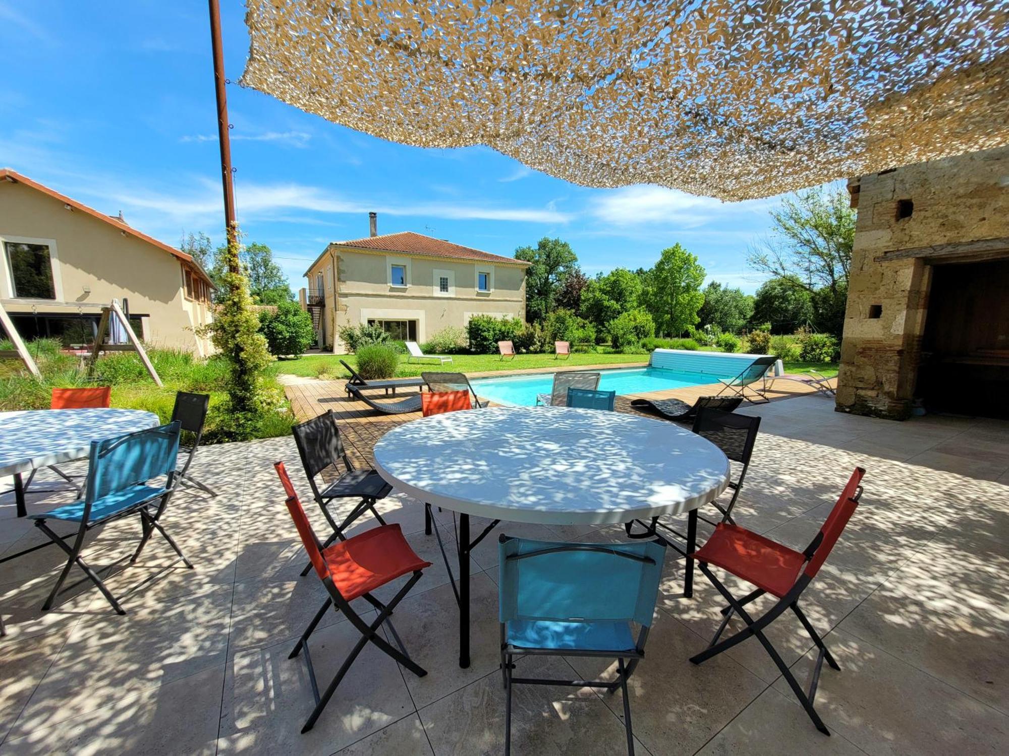 Gite Campagne Famille 15 Pers Piscine Chauffee Jeux Enfants Petanque Saint-Sauvy Exterior photo